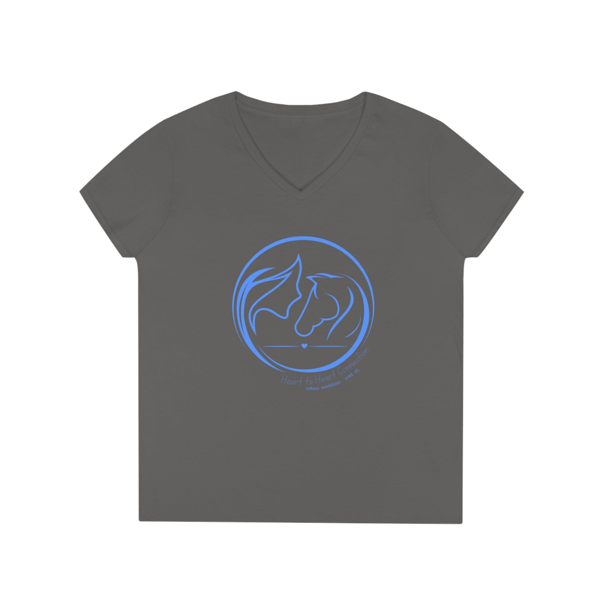 Urban SoulShine & co V-neck Heart Connection Horse Ladies' V-Neck Tee