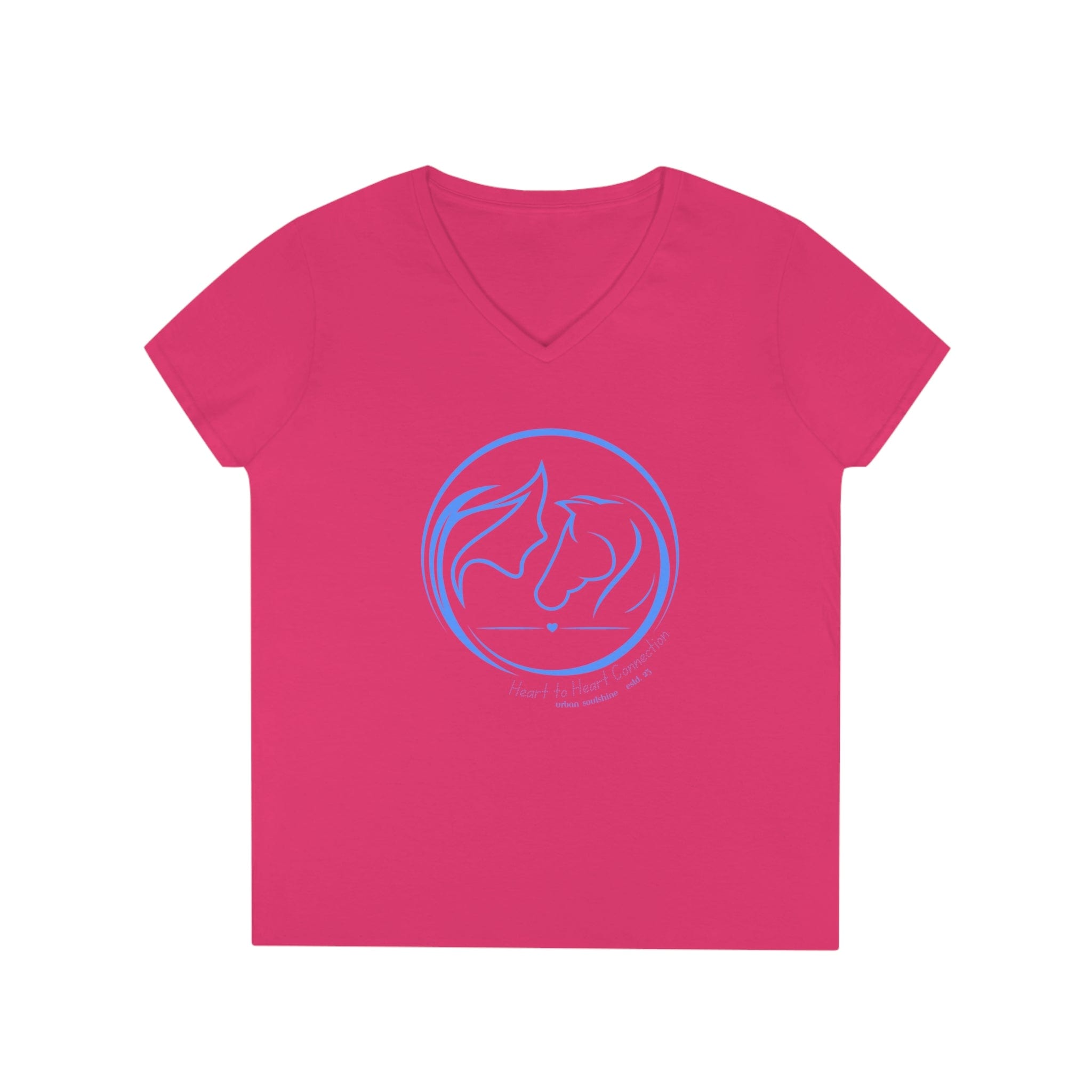 Urban SoulShine & co V-neck Heart Connection Horse Ladies' V-Neck Tee