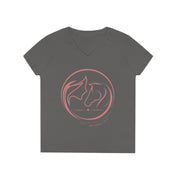 Urban SoulShine & co V-neck Heart to Heart Connection V-Neck Tee (pink)