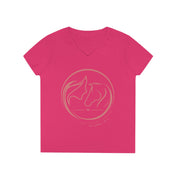 Urban SoulShine & co V-neck Heart to Heart Connection V-Neck Tee (pink)