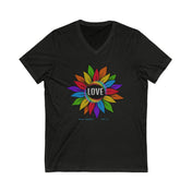 Urban SoulShine & co V-neck M / Black Heather Love Blooms V-Neck Tee