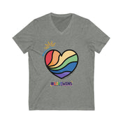 Urban SoulShine & co V-neck S / Deep Heather Love Wins Custom V-Neck