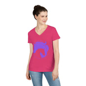 Urban SoulShine & co V-neck S / Heliconia The Soul Sleeps Horse Ladies' V-Neck Tee (purple)