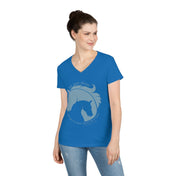 Urban SoulShine & co V-neck S / Royal The Soul Sleeps Horse Ladies' V-Neck Tee (teal)