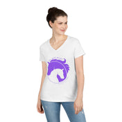 Urban SoulShine & co V-neck S / White The Soul Sleeps Horse Ladies' V-Neck Tee (purple)