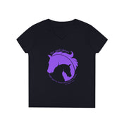 Urban SoulShine & co V-neck The Soul Sleeps Horse Ladies' V-Neck Tee (purple)