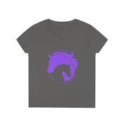 Urban SoulShine & co V-neck The Soul Sleeps Horse Ladies' V-Neck Tee (purple)