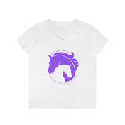 Urban SoulShine & co V-neck The Soul Sleeps Horse Ladies' V-Neck Tee (purple)