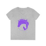 Urban SoulShine & co V-neck The Soul Sleeps Horse Ladies' V-Neck Tee (purple)