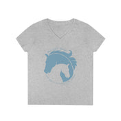 Urban SoulShine & co V-neck The Soul Sleeps Horse Ladies' V-Neck Tee (teal)