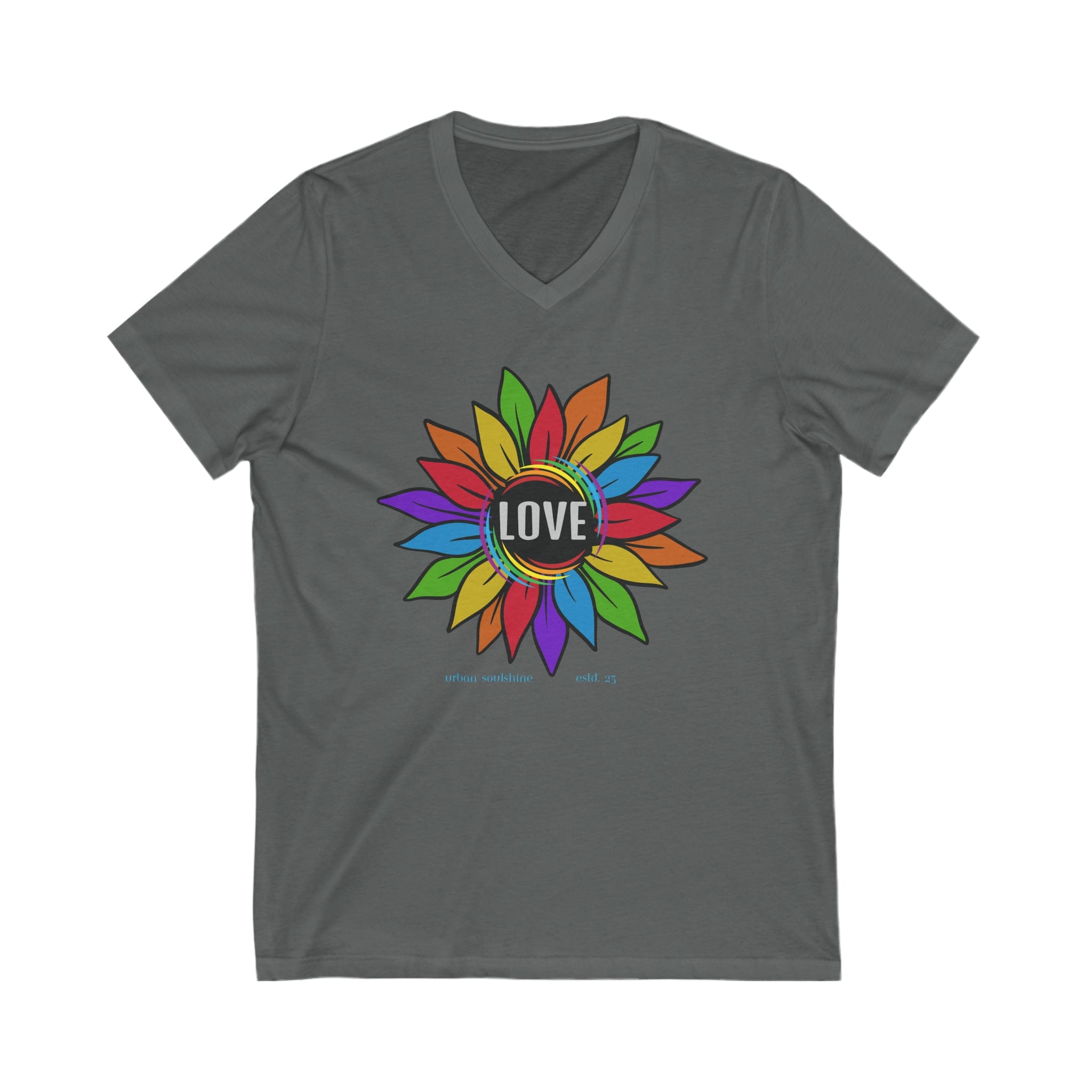 Urban SoulShine & co V-neck XS / Asphalt Love Blooms V-Neck Tee