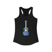 Urban SoulShine & co Women's Racerback Tank Top S / Solid Black Ukulele Sticker Love Tank Top