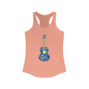 Urban SoulShine & co Women's Racerback Tank Top S / Solid Light Orange Ukulele Sticker Love Tank Top