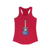 Urban SoulShine & co Women's Racerback Tank Top S / Solid Red Ukulele Sticker Love Tank Top