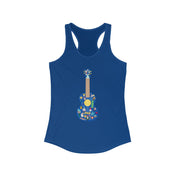 Urban SoulShine & co Women's Racerback Tank Top S / Solid Royal Ukulele Sticker Love Tank Top