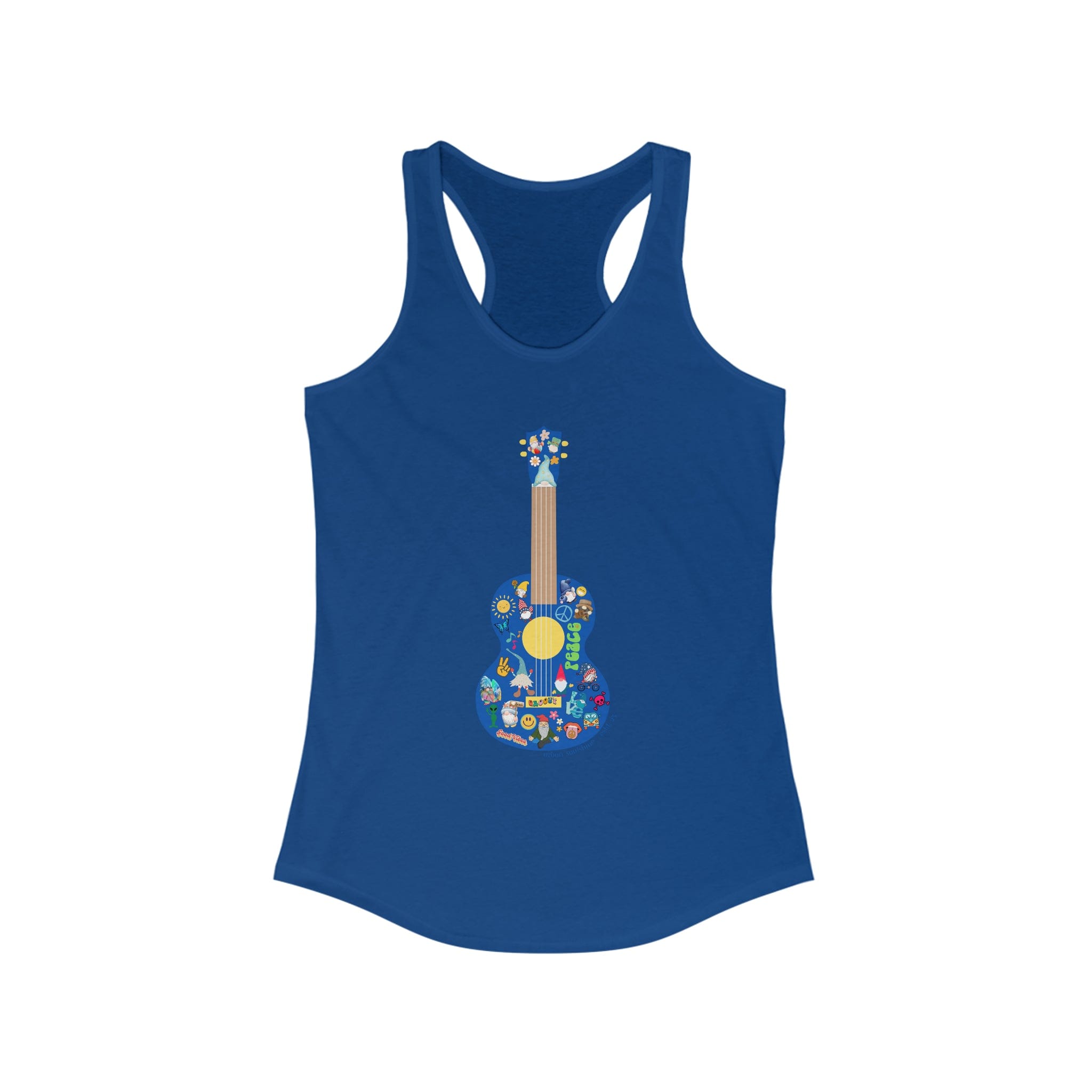  Solid Royal Ukulele Sticker Love Tank Top