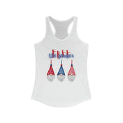 Urban SoulShine & co Women's Racerback Tank Top S / Solid White FREE the GNOMES Banner Woman's Racerback Tank