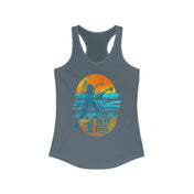 Urban SoulShine & co Women's Racerback Tank Top XS / Solid Indigo Let the Sea Set You Free Surfer Tank