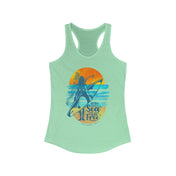 Urban SoulShine & co Women's Racerback Tank Top XS / Solid Mint Let the Sea Set You Free Surfer Tank