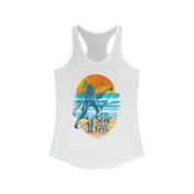 Urban SoulShine & co Women's Racerback Tank Top XS / Solid White Let the Sea Set You Free Surfer Tank